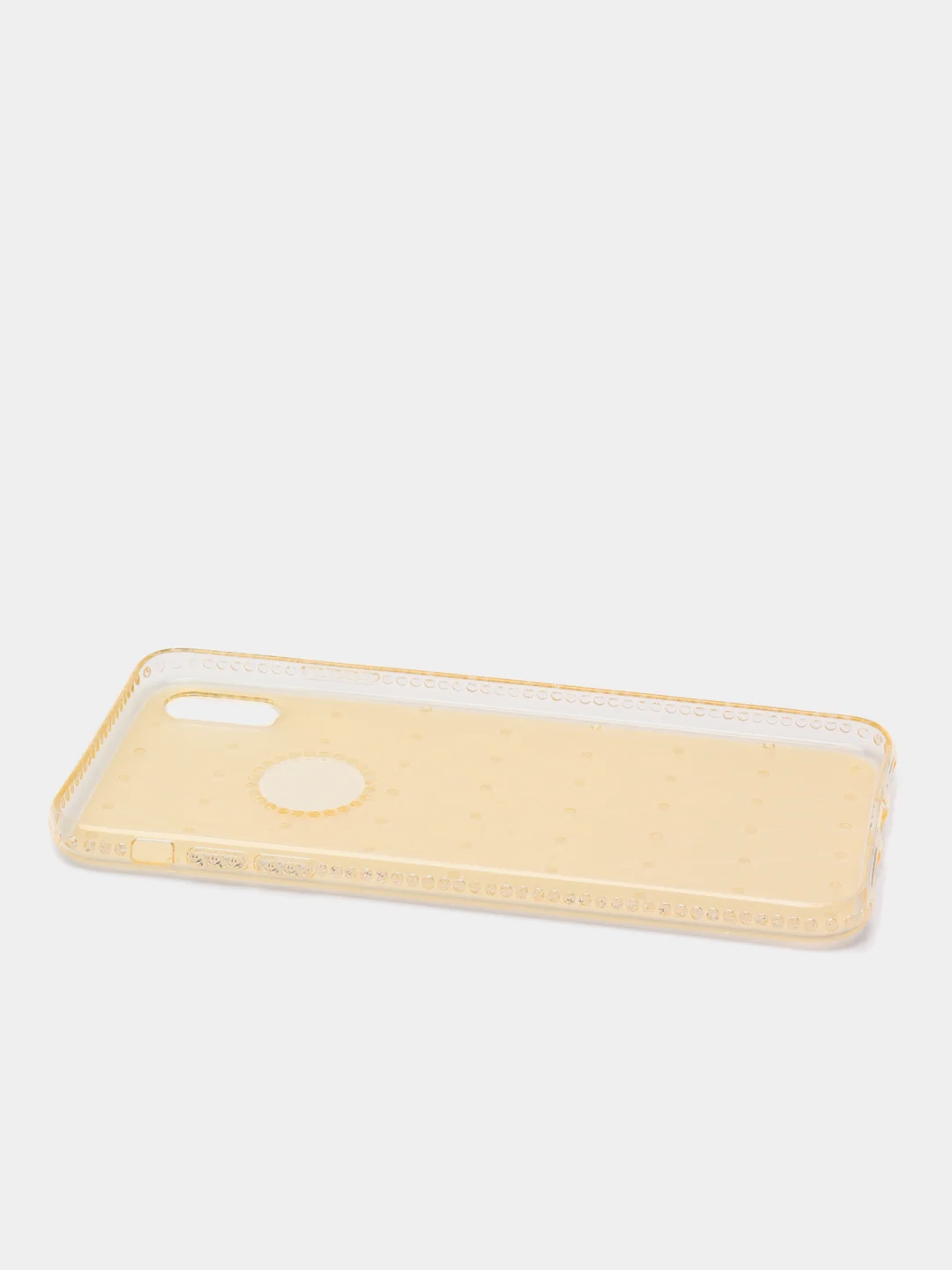 Желтый чехол для Apple iPhone Xs Max, прозрачный, силиконовый, со стразами