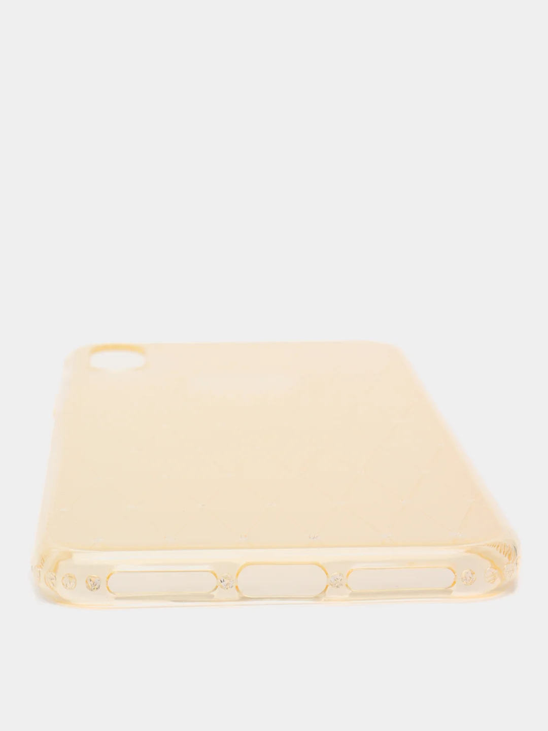 Желтый чехол для Apple iPhone Xs Max, прозрачный, силиконовый, со стразами