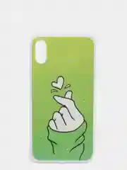 Салатовый чехол Apple iPhone XR силиконовый с рисунком