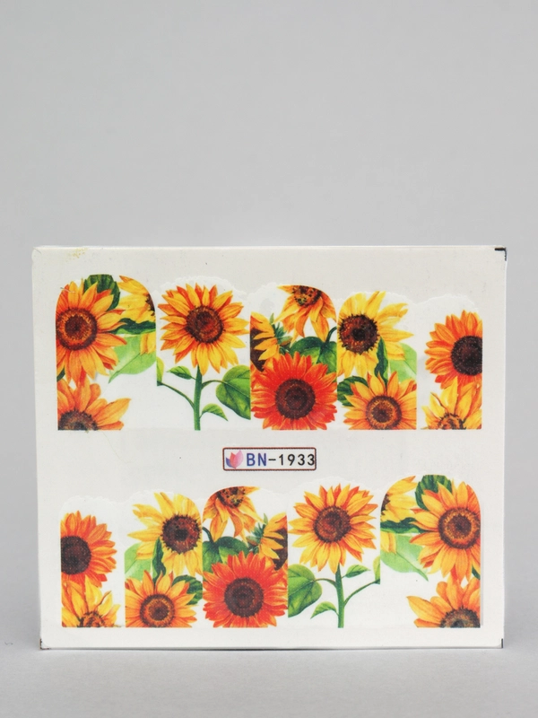 Наклейки для ногтей, слайдеры, стикеры, для ногтей (водные) - Sun Flower BN1933