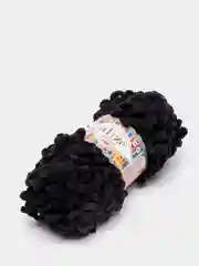 Черный пряжа Alize Puffy fine