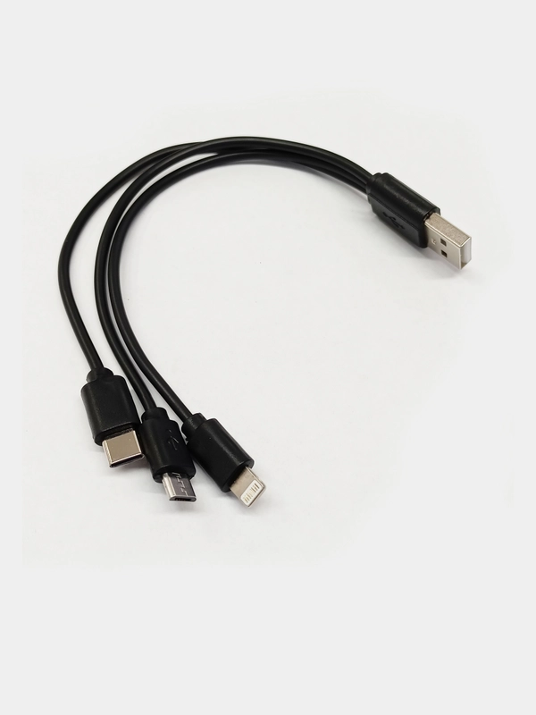 Кабель Lightning, Type-C, Micro USB 3в1