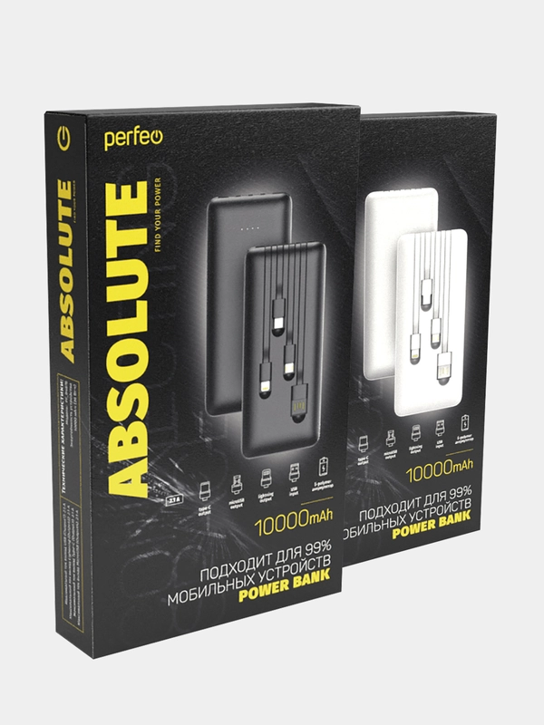 Внешний аккумулятор Perfeo "Absolute" 10000 мАч