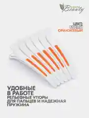 Светло-оранжевый зажим для волос с силиконовой вставкой (6 шт/уп)