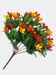 Искусственные цветы. Колокольчики (двухцветный букет). Высота: 35 см. D цветка: до 5 см