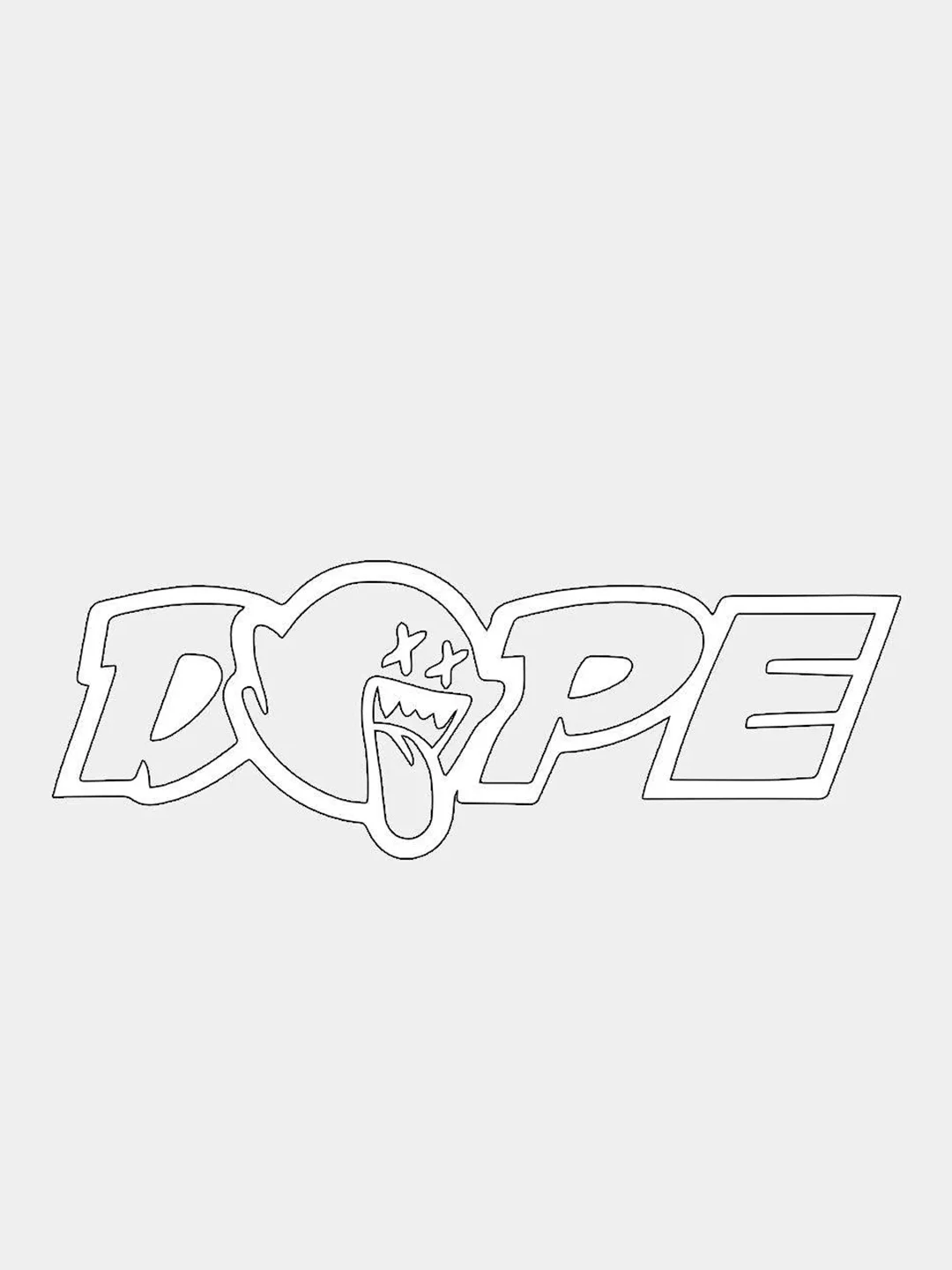 Белый jdm наклейка DOPE
