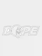 Белый jdm наклейка DOPE