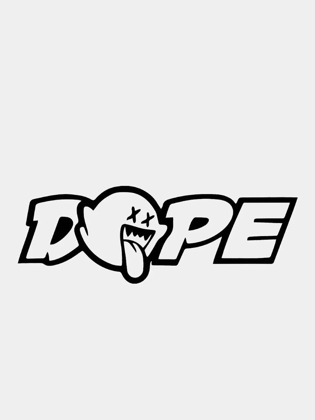 Черный jdm наклейка DOPE