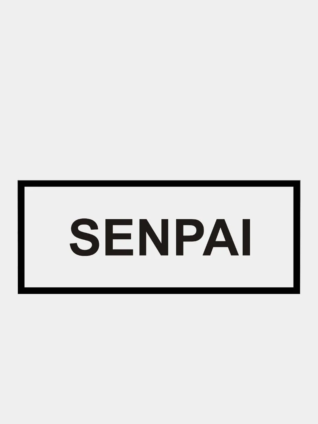 Черный jdm наклейка "SENPAI"