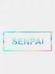 Бирюзовый jdm наклейка "SENPAI"