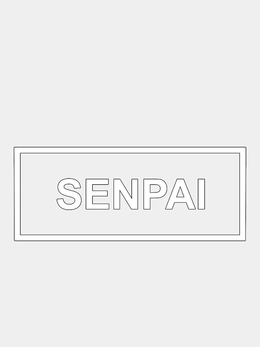 Белый jdm наклейка "SENPAI"