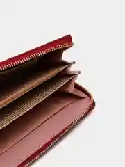 Красный женский кошелек, экокожа