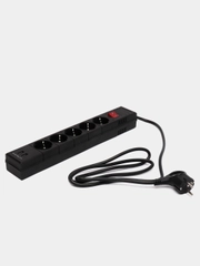 Сетевой фильтр 5 гнезд с заземл.  2USB 1,5м черный duwi 32591 8