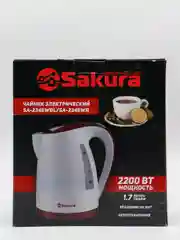 Белый чайник электрический Sakura SA-2346WR, 1850-2200 Вт