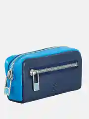 Голубой кожаная ключница DuDuBags серии Bahamas
