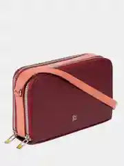 Бордовый итальянская кожаная сумка DuDuBags серии Ines