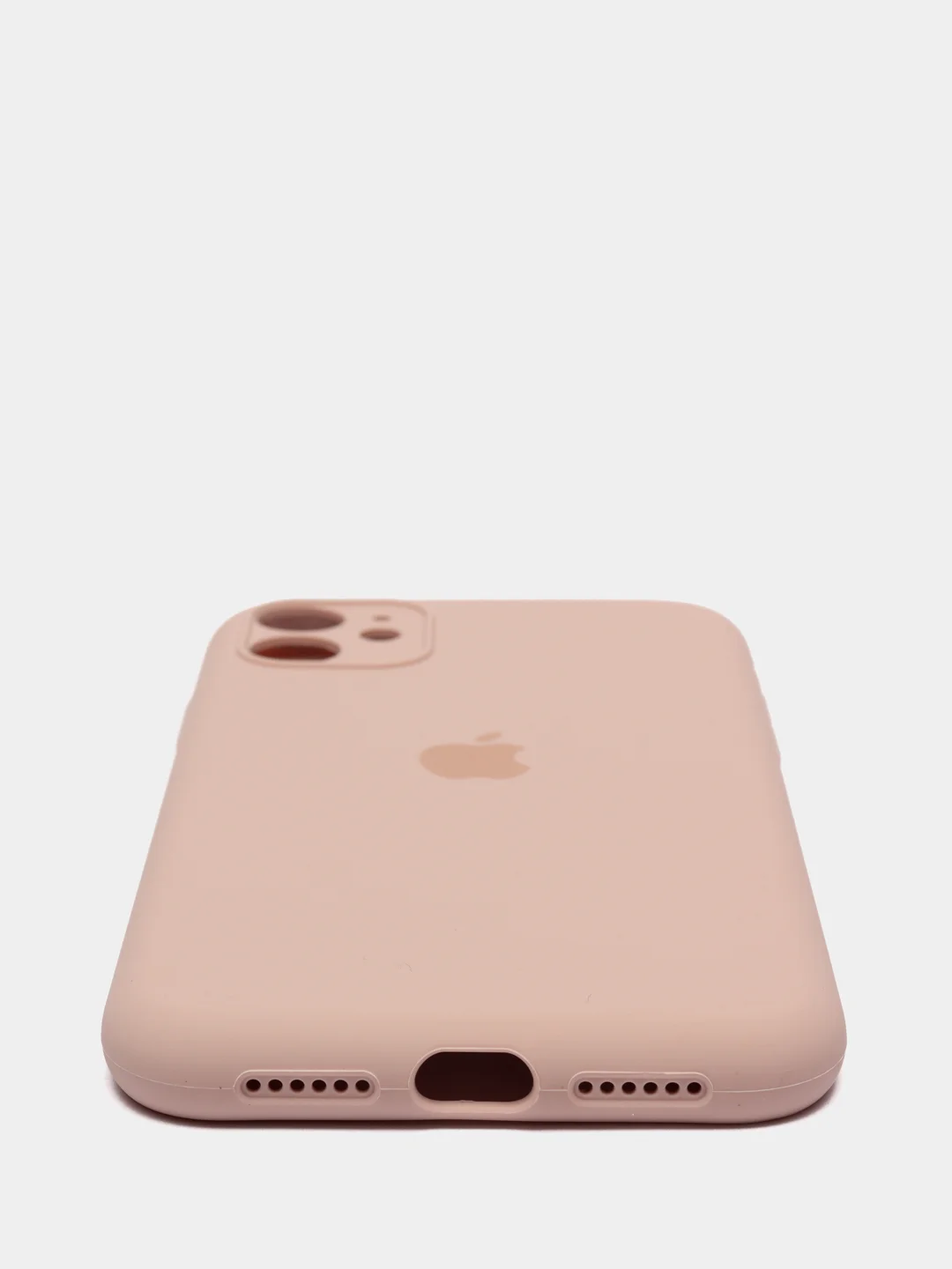Светло-бежевый чехол Silicone Case для iPhone 13 /11/12/12 ProMax с защитой камеры с бархатной подкладкой