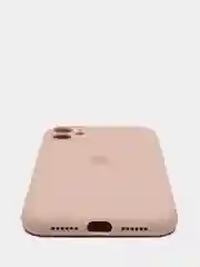 Светло-бежевый чехол Silicone Case для iPhone 13 /11/12/12 ProMax с защитой камеры с бархатной подкладкой