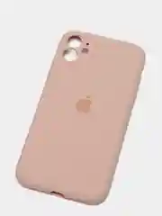 Светло-бежевый чехол Silicone Case для iPhone 13 /11/12/12 ProMax с защитой камеры с бархатной подкладкой
