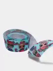 Коралловый репсовая лента с рисунком 25 мм. Куколки Лол