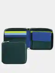 Зеленый кожаный кошелёк DuDuBags серии Faro