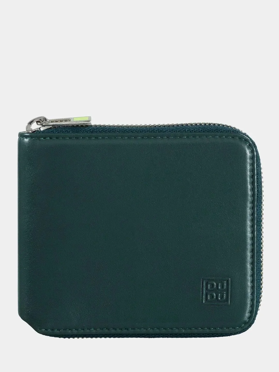 Зеленый кожаный кошелёк DuDuBags серии Faro