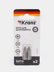 Бита для шуруповерта KRANZ PH2 25-150 мм, сталь S2, магнитная