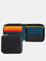 Черный кожаный кошелёк DuDuBags серии Faro