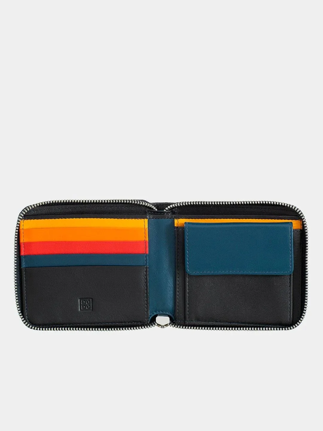 Черный кожаный кошелёк DuDuBags серии Faro