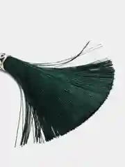 Тёмно-зелёный кисточка декоративная для рукоделия, 9 см