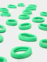 Зеленый бесшовные резинки для волос, 20 штук