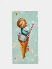 Бирюзовый конверт для денег для подарка