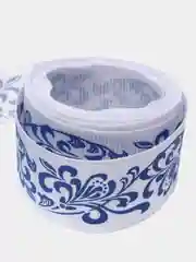 Лазурный репсовая лента с рисунком 25мм, 3 метра