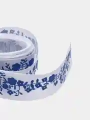Индиго репсовая лента с рисунком 25мм, 3 метра