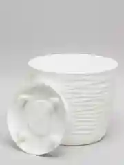 Белый кашпо / горшок для цветов с поддоном ДЮНА IDEA