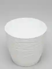 Белый кашпо / горшок для цветов с поддоном ДЮНА IDEA