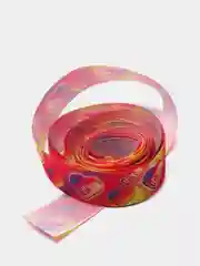 Вишнёвый репсовая лента с рисунком 25мм, 3 метра