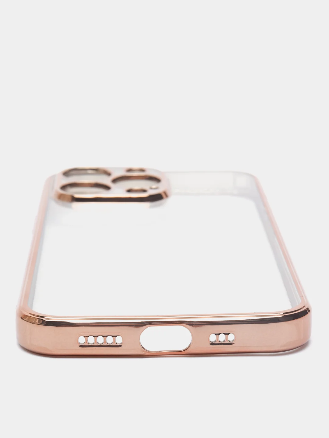 Золотой чехол для iPhone 13 Pro Max mini силиконовый прозрачный айфон про макс мини