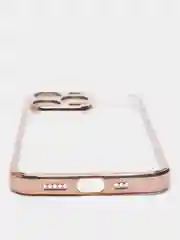 Золотой чехол для iPhone 13 Pro Max mini силиконовый прозрачный айфон про макс мини