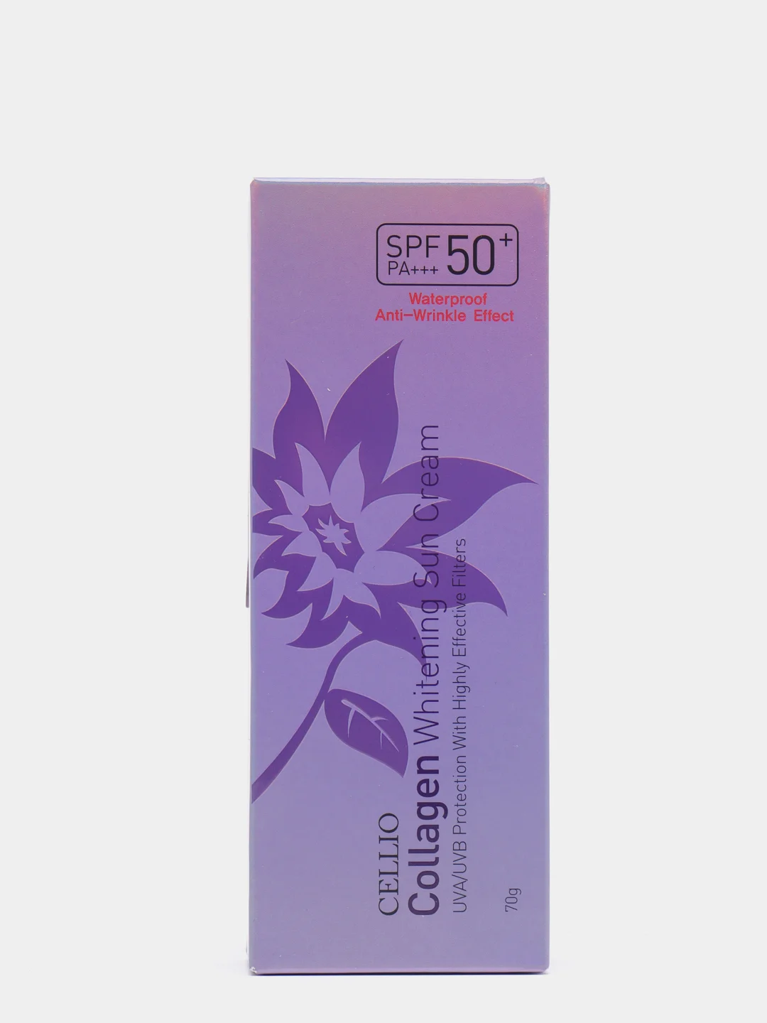 Сиреневый увлажняющий солнцезащитный крем для лица отбеливающий с SPF50+, база под макияж
