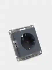 Розетка Schneider Electric AtlasDesign с заземлением, 16А, механизм, грифель, ATN000743