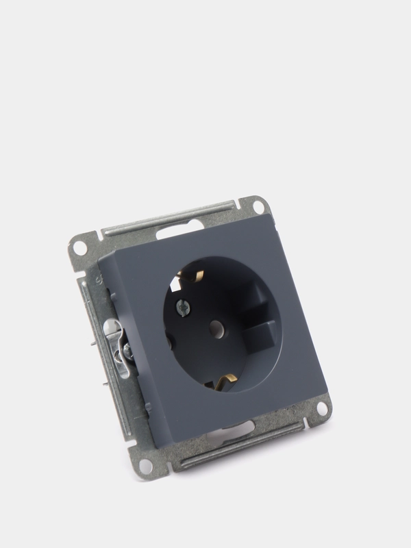 Розетка Schneider Electric AtlasDesign с заземлением, 16А, механизм, грифель, ATN000743