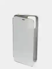 Серебряный зеркальный чехол-книжка с полупрозрачной панелью для Xiaomi Redmi 10