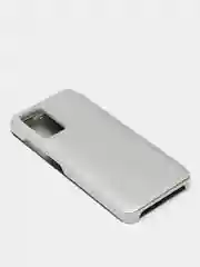 Серебряный зеркальный чехол-книжка с полупрозрачной панелью для Xiaomi Redmi 10