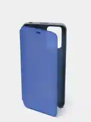 Синий зеркальный чехол-книжка с полупрозрачной панелью для Xiaomi Redmi 10