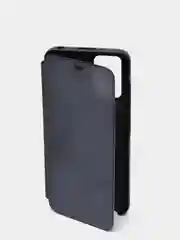 Черный зеркальный чехол-книжка с полупрозрачной панелью для Xiaomi Redmi 10