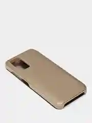 Золотой зеркальный чехол-книжка с полупрозрачной панелью для Xiaomi Redmi 10