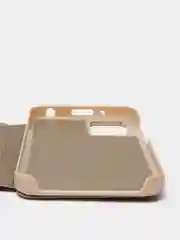 Золотой зеркальный чехол-книжка с полупрозрачной панелью для Xiaomi Redmi 10