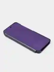 Фиолетовый зеркальный чехол-книжка с полупрозрачной панелью для Xiaomi Redmi 10