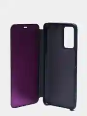 Фиолетовый зеркальный чехол-книжка с полупрозрачной панелью для Xiaomi Redmi 10